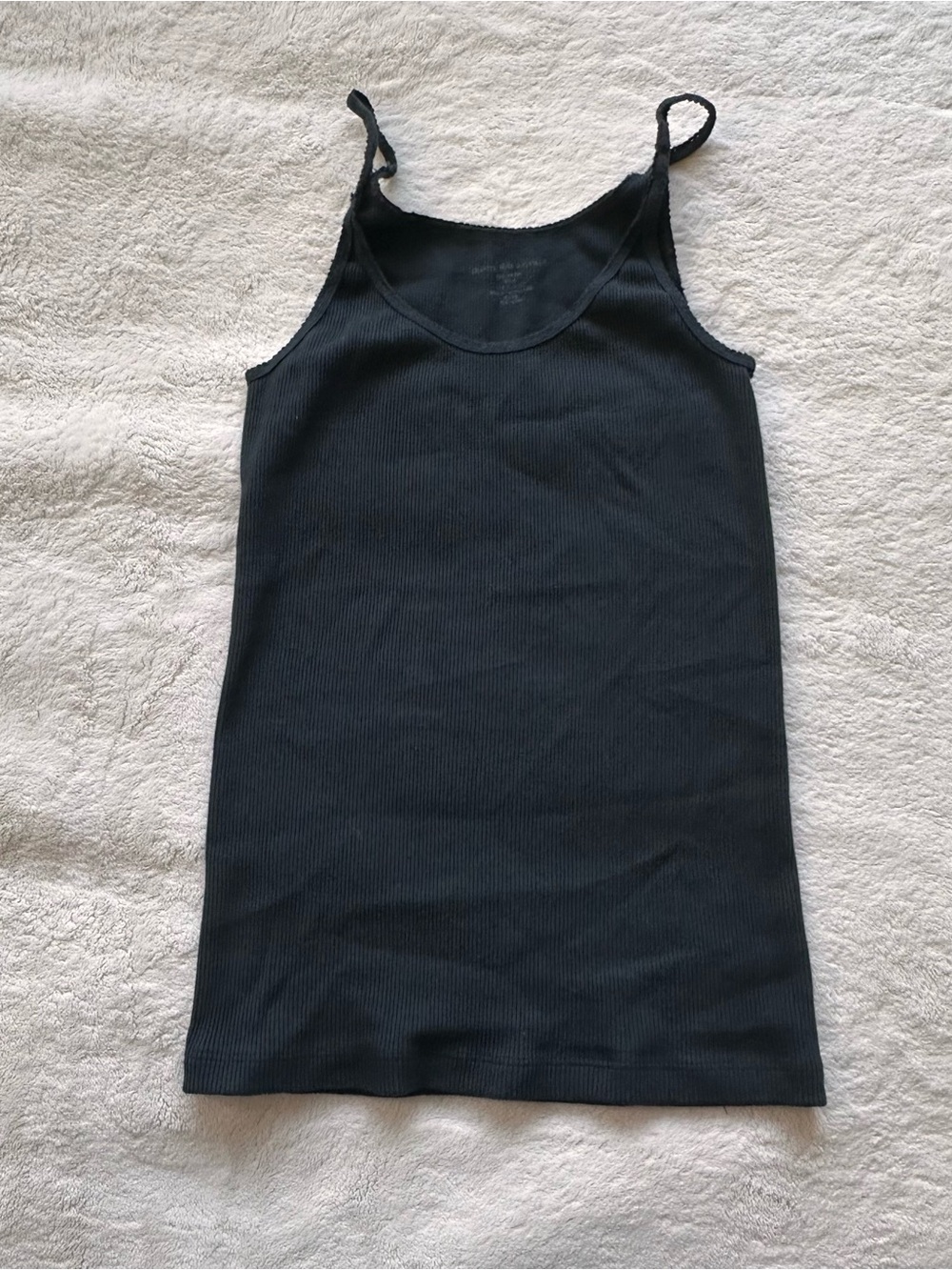 Brandy Melville Black Ribbed Slim Tank